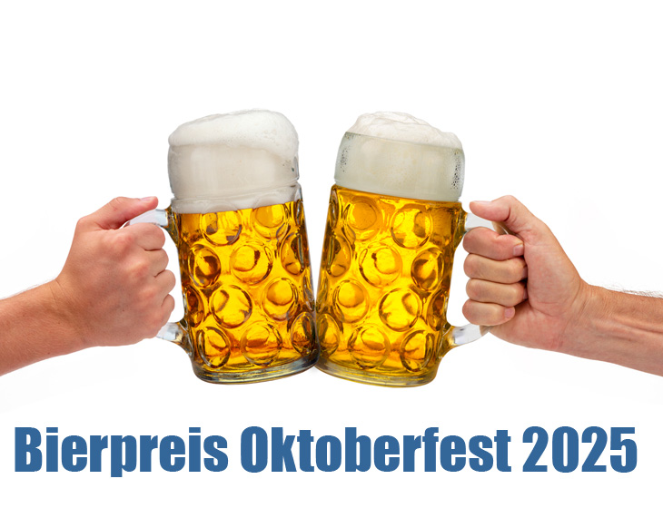 Bierpreis Oktoberfest 2025 - die Preisentwicklung bei den Getränken. Wiesn-Bierpreis zwischen 14,50 € und 15,80 € (©Foto: iStock FilmFoto)